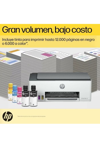 Impresora Multifuncional HP Smart Tank 580 Tinta Continua, Color, Wi-Fi, Smart App, Escaner