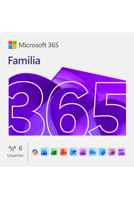 Microsoft 365 Familia (Licencia de 12 meses / 1 a 6 usuarios)