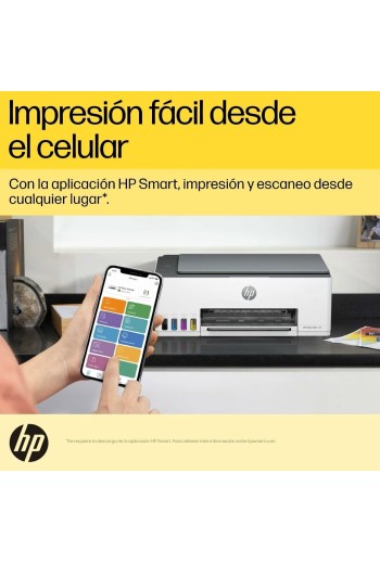 Impresora Multifuncional HP Smart Tank 580 Tinta Continua, Color, Wi-Fi, Smart App, Escaner